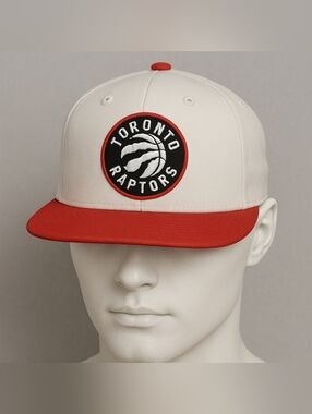 Mitchell & Ness White and Red Snapback Cap